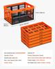 Plastic Collapsible Storage Bins, 45L 6 Packs, Stackable Folding Storage Crates with Handles, Holds 15 kg Per Bin, Foldable Heavy Duty Containers,