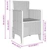 Garden Chair with Cushion 2 pcs White 53 x 49 x 85 cm Polypropylene
