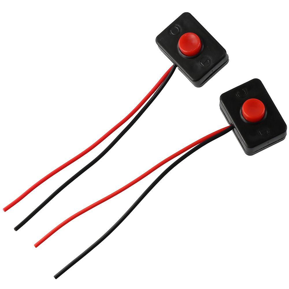 2pcs switch 12V Mini Momentary Switch 24V Easy to Install Push Button Surface Mount Car Modification ON-Off Switch Car