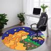 1 Stück Fantasy Universum Büro Runder Teppich, Matte Geeignet Für Büro, Unter Bürostühlen Schlafzimmer Wohnzimmer Heimdekoration, Zimmer Deko