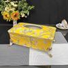 European style ceramic tissue box full of flowers, living room coffee table, table, paper drawer, high-end storage box, home res