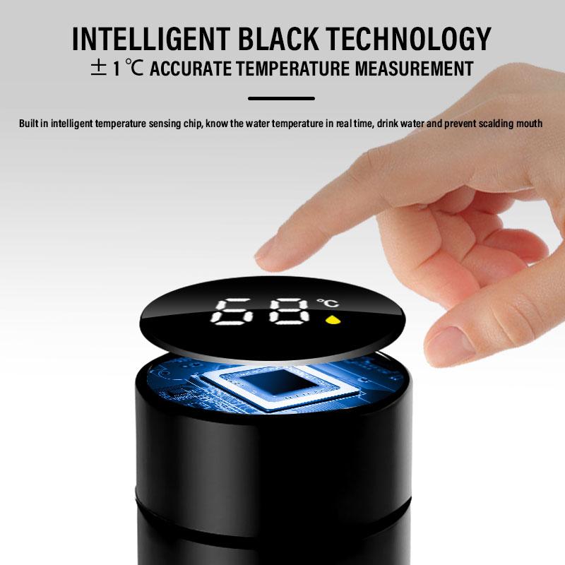 Car Smart Thermos Bottle With Temperature Display Coffee Cup For Mercedes Benz AMG A C E GLC GLA GLE GLB Class W177 W205 W212 W213 X253 X156 W166 X247