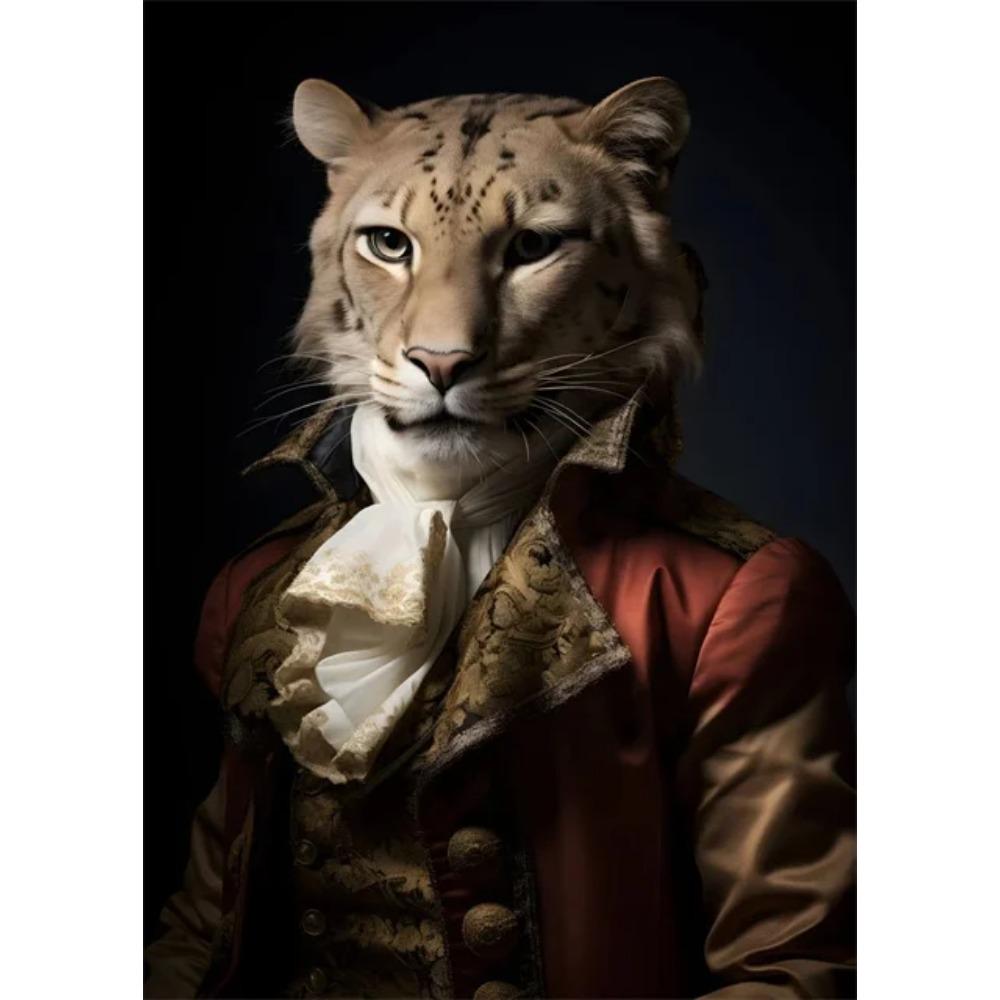 Aristokratyczne Zwierzęta Portret Plakaty i Druki Sztuka Vintage Malarstwo na Płótnie Obrazy na Ścianę do Salonu Dekoracja Domu