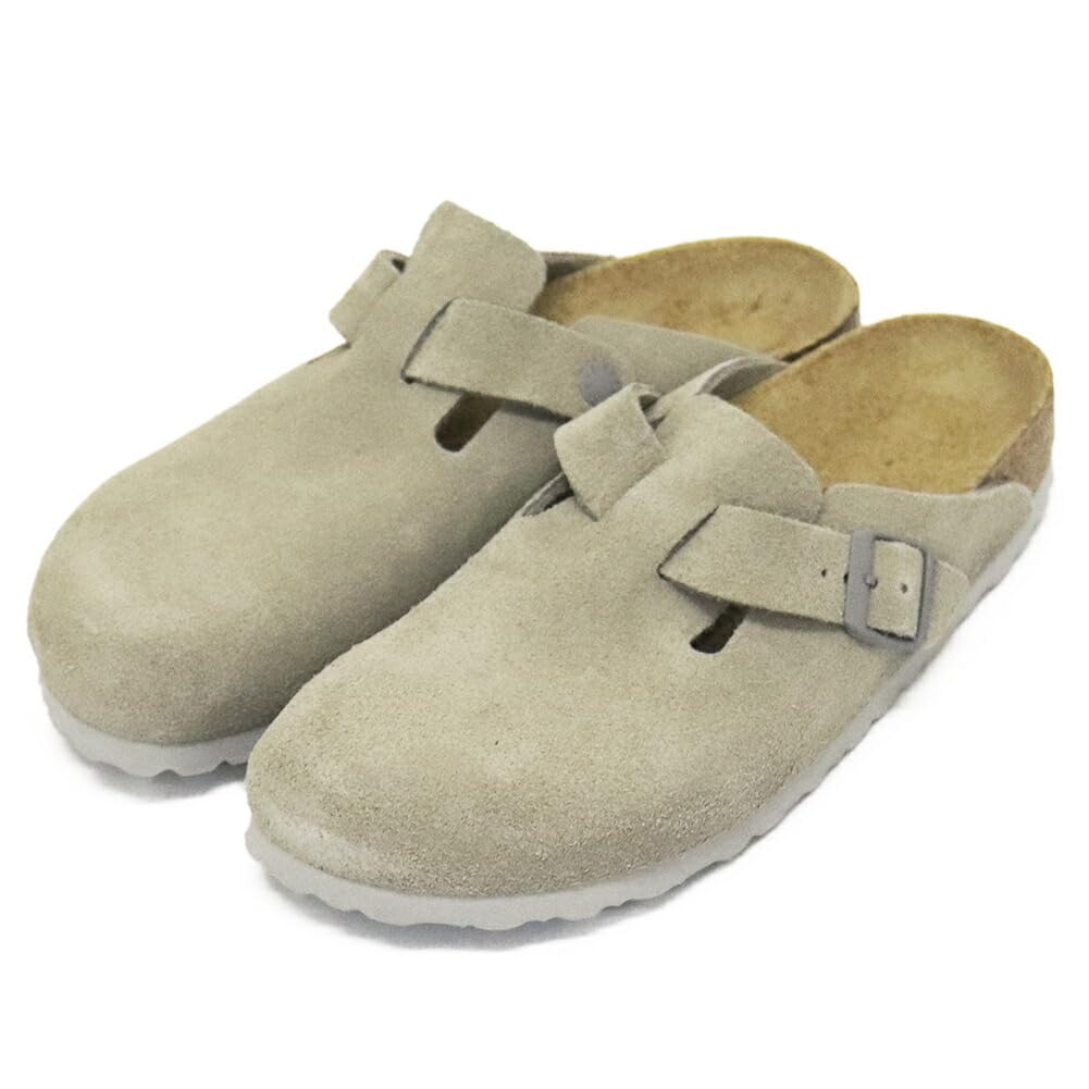 Birkenstock 1027751 Boston Suede Leather Sandals in STONE Narrow 37cm COIN Width Approx 98 inches 18990₽