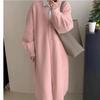 Autumn and Winter New Thickened V-neck Long Single-breasted Knitted Cardigan Women's Loose Lazy Wind Sweater Jacket Women