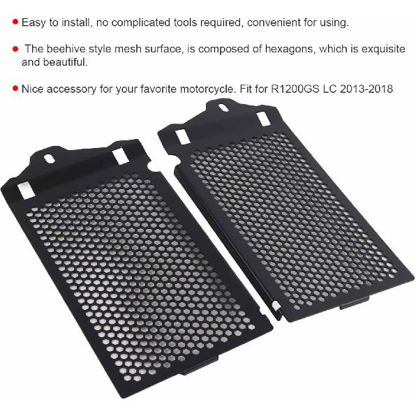 

Acouto для 1200gs Защита радиатора, Мотоциклетная защита радиатора из нержавеющей стали Защитная решетка Защитная крышка для R1200GS LC 13-18 для защиты радиатора