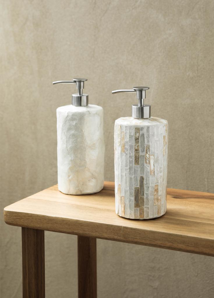 Natural Seashell Soap Dispenser Ceramic Hand Sanitizer Bottle Lotion Bottle Dispenser Bottle Hotel Home Bathroom Accessories