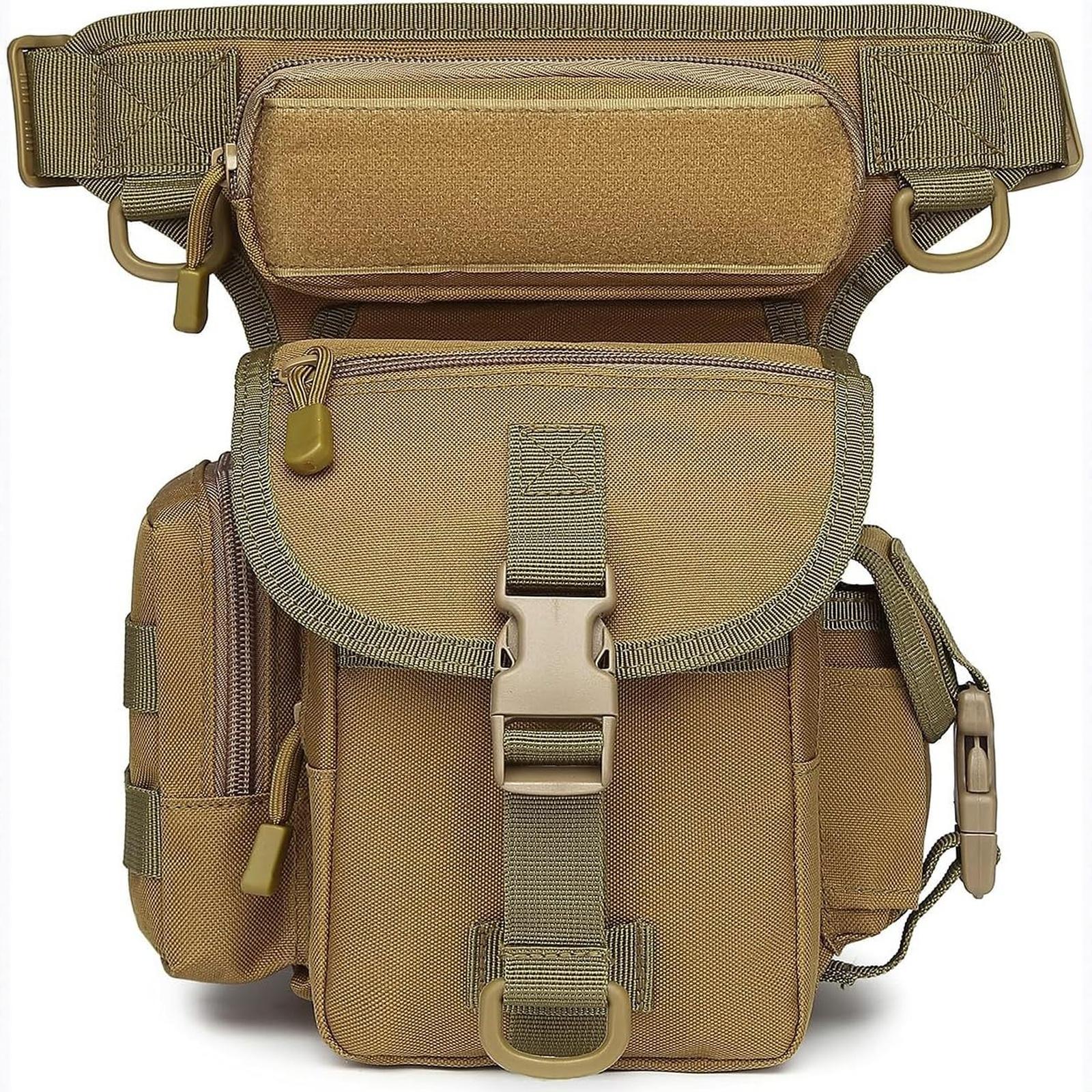 

Нейлоновая набедренная сумка для пеших прогулок, поясная сумка для мужчин и женщин - Мотоциклетная/велосипедная, для езды, путешествий, занятий спортом на открытом воздухе, поясная сумка One Size хаки