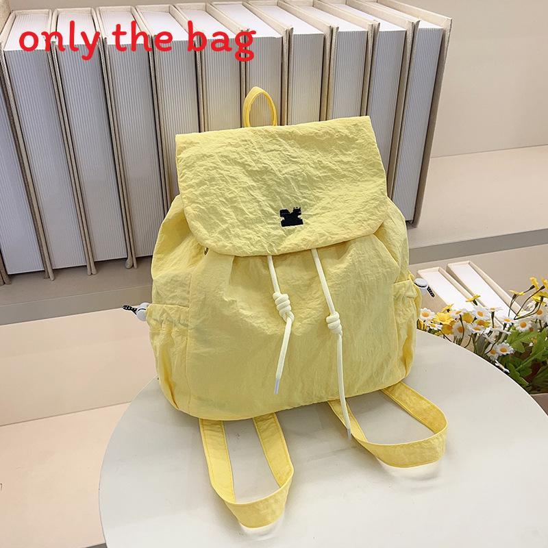 Printed Casual Checkered Backpack With Drawstring Design For Kids Daily Use