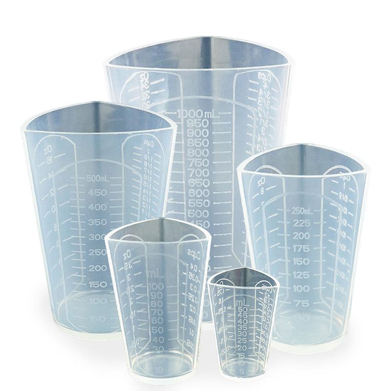 50Ml-1000Ml Silicone Triangle Graduated Measuring Cup Liquid Container Epoxy Resin Making Tools Accessories Silicone Molds
