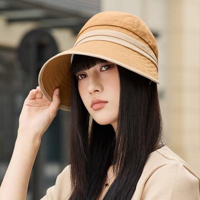 Spring and Autumn Hat Women's Quality Color Matching Versatile Quick Drying Hat Travel Sunscreen Sun Hat Show Face Small Cap