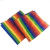 Rainbow Colorful Striped Square Scarf Sweat-absorbing Bandana Hip-hop Headscarf For Men Women