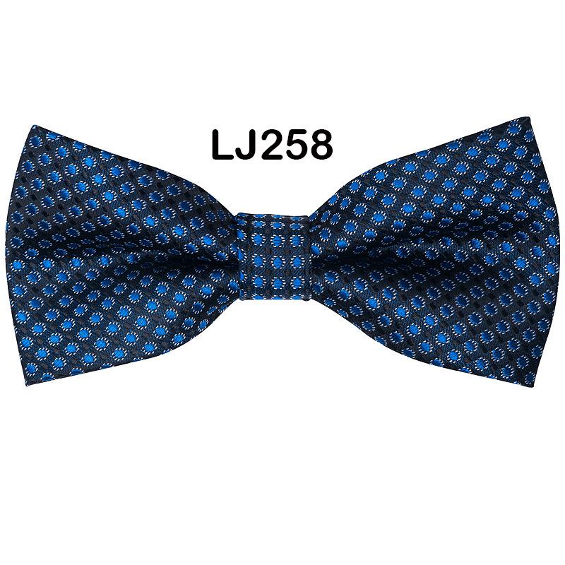 New Men'S Bow Business Wedding Party Bow Tie Solid Color Stripe Men'S Wedding