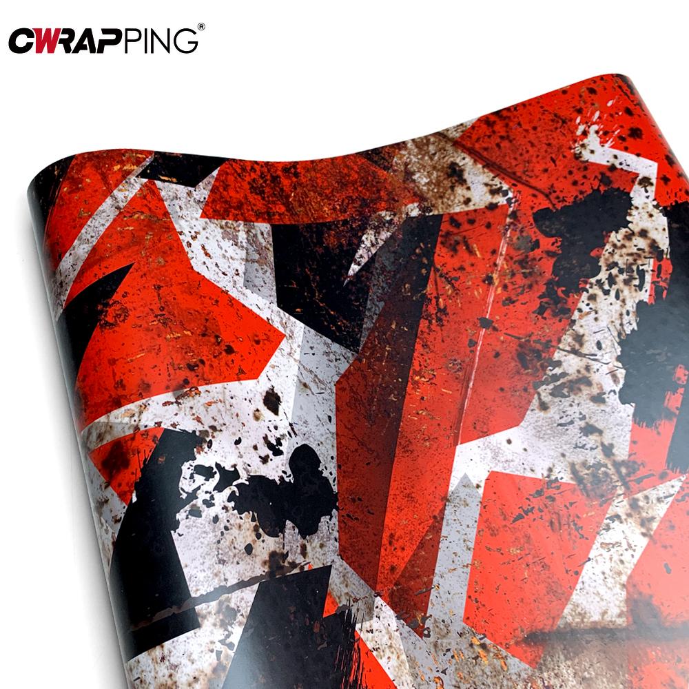 Rust Camouflage Vehicle Decoration Vinyl Paper for Car Tint Auto Outdoor Accessories Motorcycles Supplies Car Body Films Wrap