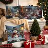 1pc Christmas Cushion Cover Snowman Santa Claus Durable Cover 2025 New for Home Ornament Xmas New Year Christmas Decoration