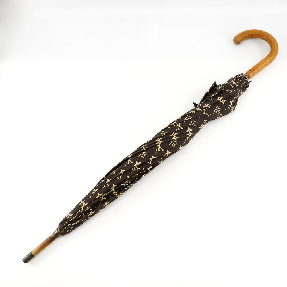 Louis Vuitton Parasol Other Miscellaneous Goods Vintage Monogram Brown Cotton Women Used