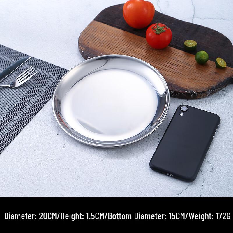 Stainless Steel Round Serving Plates