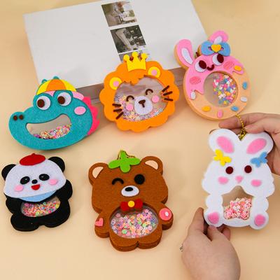 1 Set Cartoon-Tierpuppen-Nähset, DIY, handgefertigt, Vliesstoff, Tier-Hängedekoration, Basteln, Nähset, Anfänger, Kleinkinder, Jungen, Mädchen, Geschenk