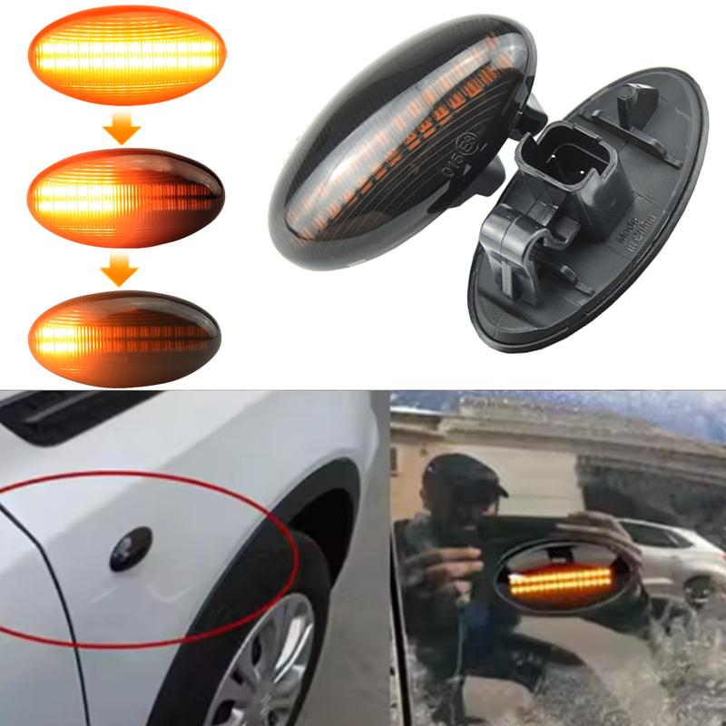 Fit For Peugeot 307 206 607 407 1007 107 207 Partner Expert Indicator Lamp Side Marker Light Dynamic LED Turn Signal Flashing