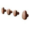 Pebble Shaped Wall Mounted Coat Hook Natural Wood Clothes Hanger Decorative Key Hat Scarf Handbag Storage Hanger Bathroom Rack