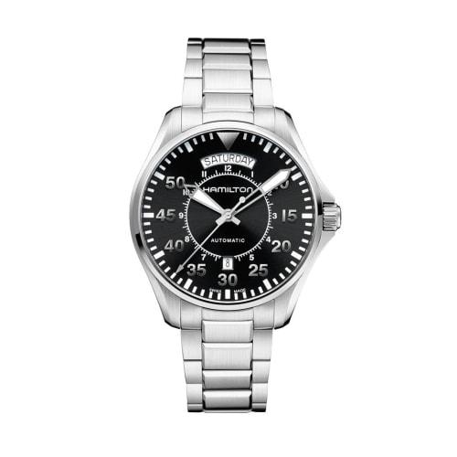 

Чоловічий автоматичний годинник Hamilton Khaki Pilot Day Date, H64615135, Офіційно гарантований [Офіційно імпортований]