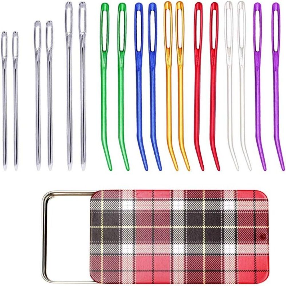 

Multicolor Plastic Yarn Needle Stainless steel Embroidery Needles Bent Handmade Crafts Lovers