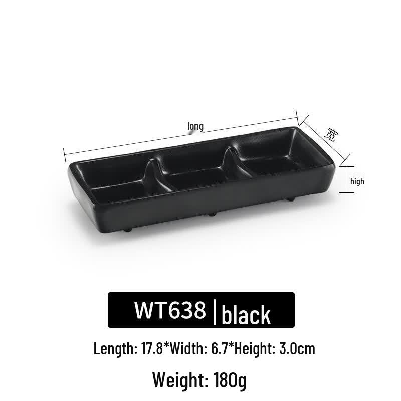 Melamine Multi-Compartment Dipping Sauce Dish