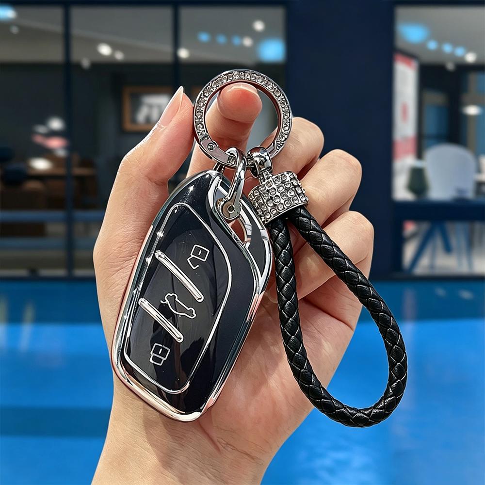 Silver Edge Tpu Car Key Case For Roewe Rx8 Rx5 Rx3 I6 I5 Car Remote Key Case Shell Cover For Mg Zs Hs 5 6 Ezs Soft Accessories