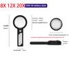 5x 10x 15x Detachable Double-layer Lens Magnifier Handheld Magnifying Glass With Led Uv Light For Reading