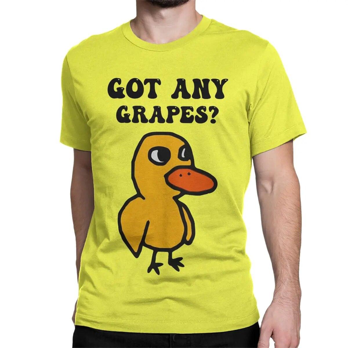 

Новинка Got Any Grapes футболки для женщин унисекс с круглым вырезом хлопковая футболка The Duck Song футболки с короткими рукавами оригинальные топы 3XL