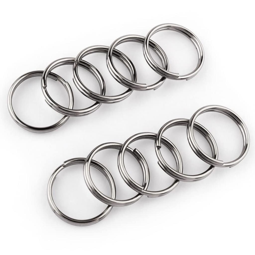 Titanium Key 14mm Highly Lightweight Key Holders [Looking] 10-Pack Rings, Diameter, Resilient, Long-Lasting, Stylish, Keychains, Rings,