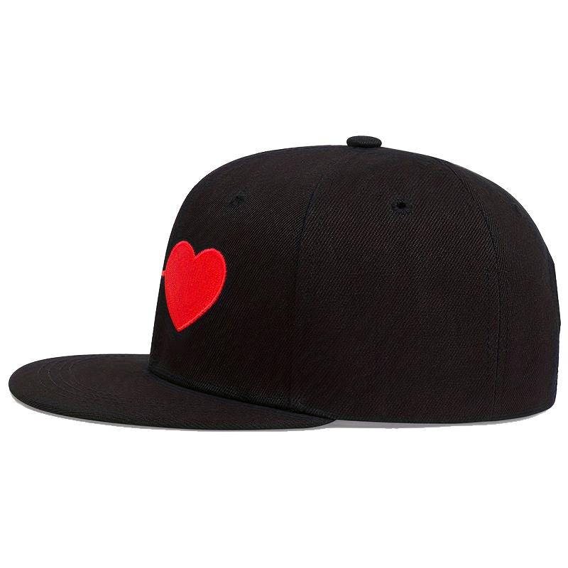 Unisex Heart Electrocardiogram Embroidery Hip-hop Hats Spring Autumn Outdoor Adjustable Casual Baseball Caps Sunscreen Hat