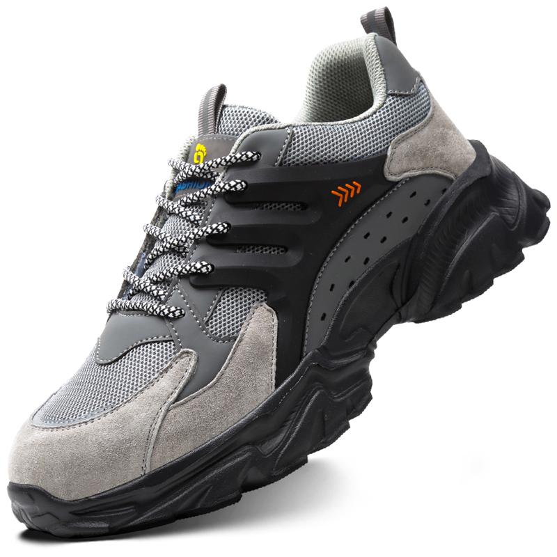 Atmungsaktive Arbeits-Sneaker-Schuhe, Stahlkappe, Arbeitssicherheitsschuhe, Herren und Damen, Schutzschuhe, pannensichere Sicherheits-Sneaker, leicht