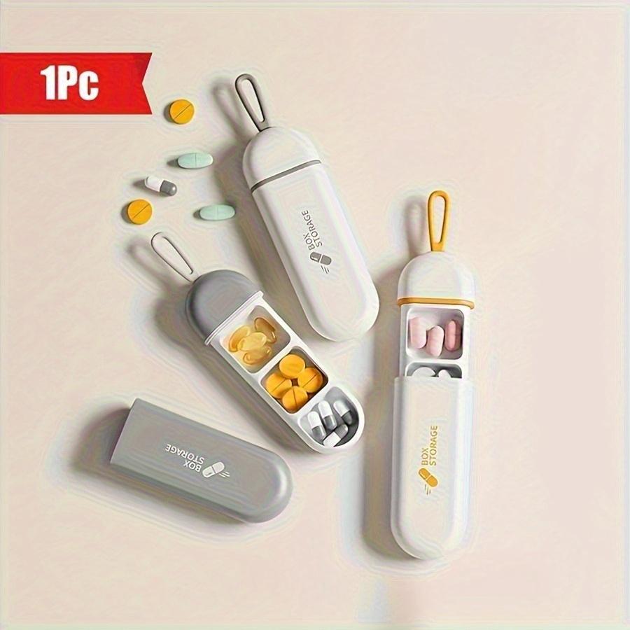 Portable 3-Compartment Pill Organizer - -Resistant Storage Box for Daily Medications, Made from -Grade Materials