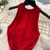 Pure Desire Sleeveless Dress Women's Summer Sexy Backless Waist Thin Spice Girl Chic Pendulum Long Skirt