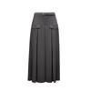 Veromoda 2025 Spring Elegant Pleated Midi Skirt