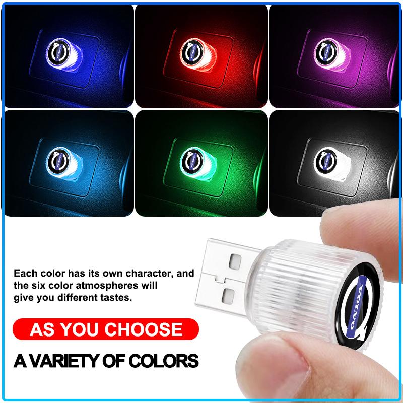 LED Car Atmosphere Lights Auto Interior Decoration Accessories For Volvo XC60 XC90 S60 S80 S40 V40 V60 V70 V50 XC70