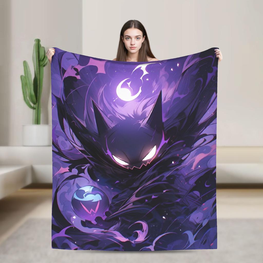 I CHOOSE GRASS Poke-Mon Blanket Coral Fleece Plush Bulbasaur Venusaur Ivysaur Super Warm Throw Blanket for Car Sofa Bedspread