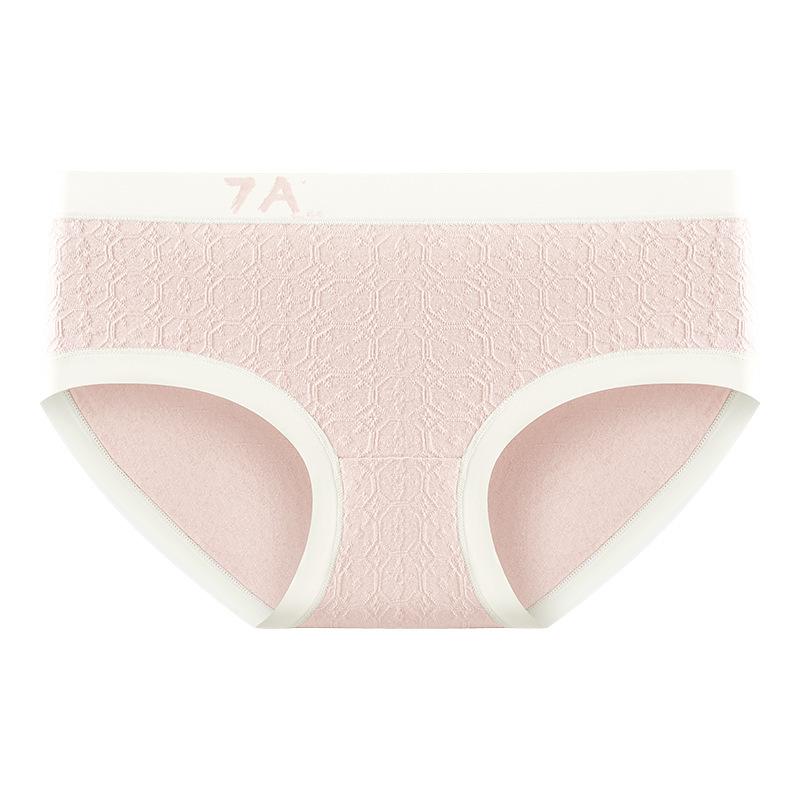 Female Spring and Autumn Middle Waist No Trace 7A Class Antibacterial Pure Cotton Underwear