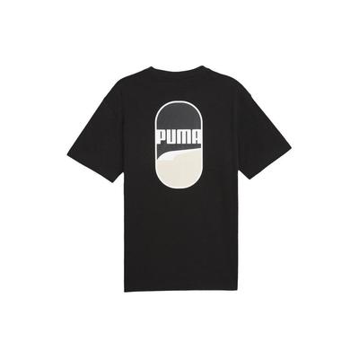 Downtown 180 Logo Casual Round Neck Short Sleeve T-Shirt Unisex T-Shirt Black 626086-01