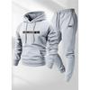 Men's Hoodie Sweatpants 2 Piece Set Casual Sportswear Tracksuit Winter Warm Pullover Joggers For Men