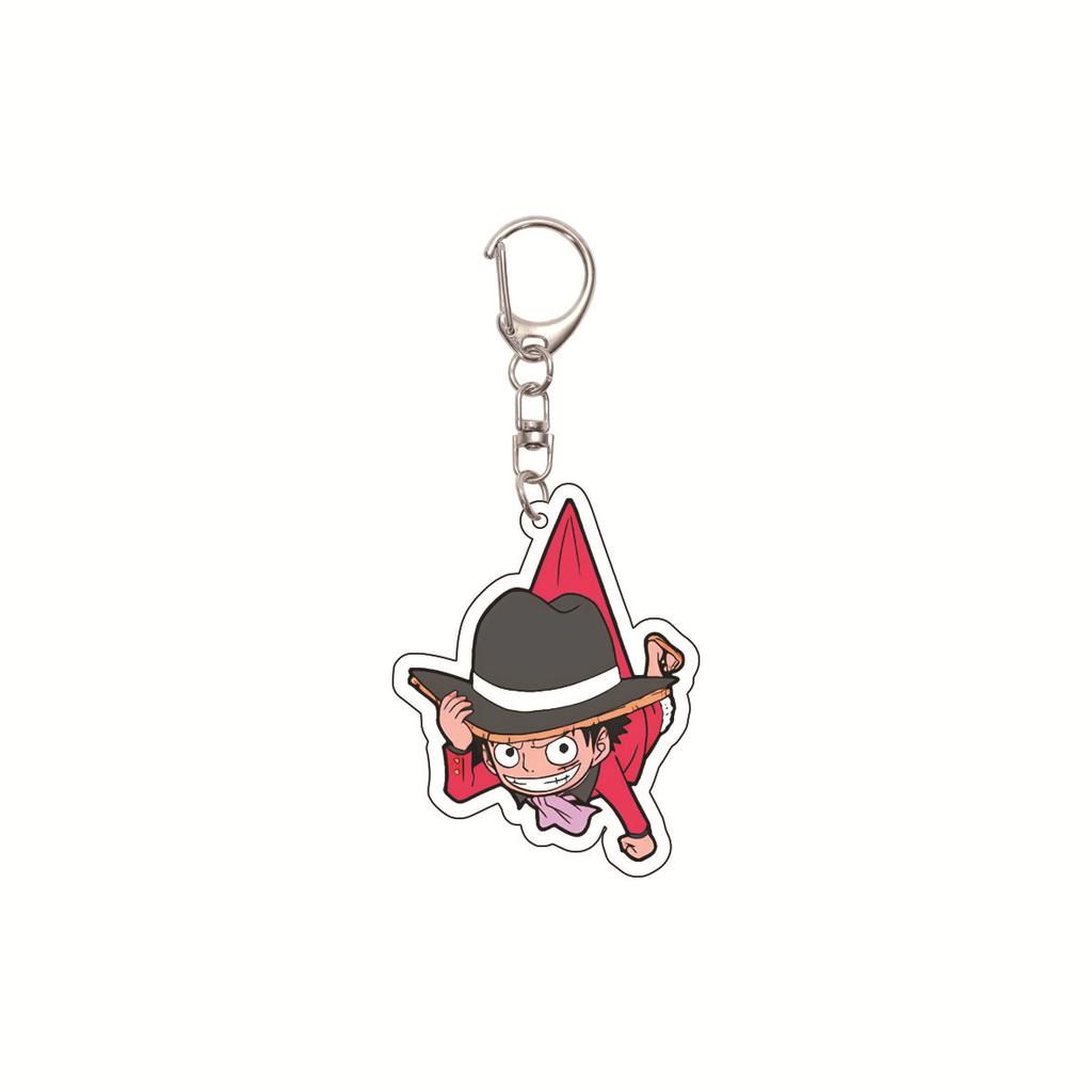 One Piece 5.5CM Acrylic Keychain, Anime Keychain, Luffy, Zoro Cartoon One Piece Bag Keychain