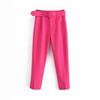 European & American Slim-Fit Straight-Leg Nine-Point Pants with Elastic Waistband
