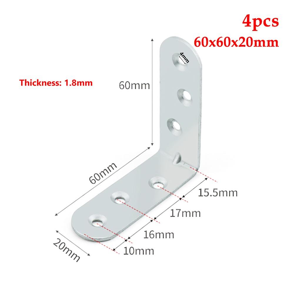 2/4/6/8/10Pcs 90 Degree Angle Bracket Iron Shelf Support Bracket  Cabinet Screens Wall
