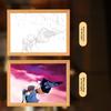 Anime L A4 Photo Classical Wood Picture Creative Manga Painting Design for Home Decoration Photo Frame with Led Light