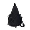 Solid Color Men's Chest Bag Multiple Pockets Sports Crossbody Bag Oxford Cloth Shoulder Bag  Travel