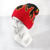 Knit Outdoor Cap With Flame Pattern And Acrylic Material For Streetwear Fall
