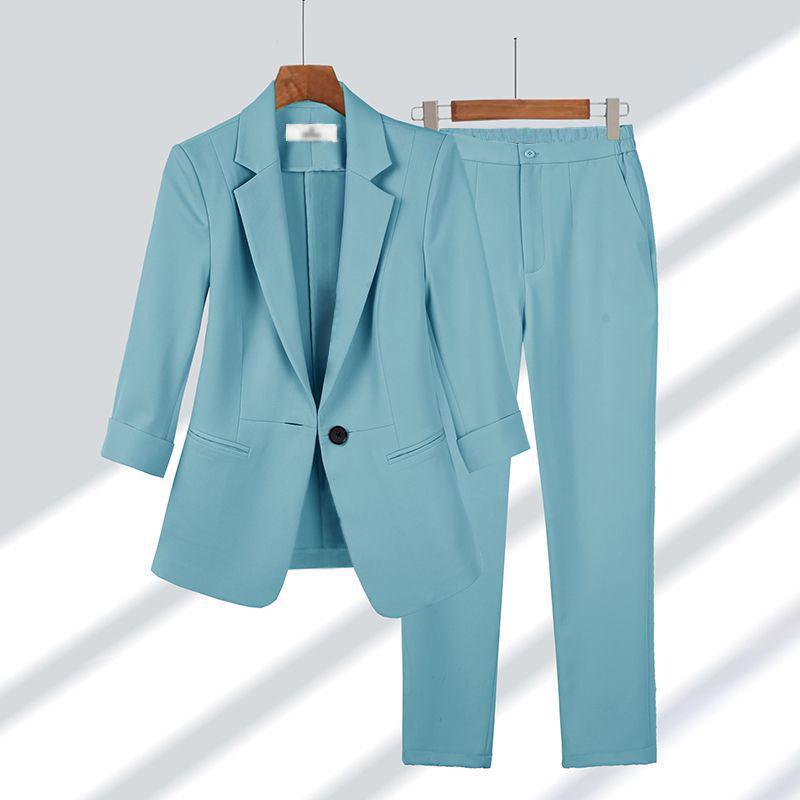 Elegantes Damen Plus Size Slim-Fit Blazer- & Hosenanzug-Set - Frühling/Sommer 2026
