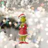 Christmas Pendant Creative Shape Adorable Appearance Lanyard Design Wide Application Easy To Hang Grinch Character Xmas Tree Hanging Decoration