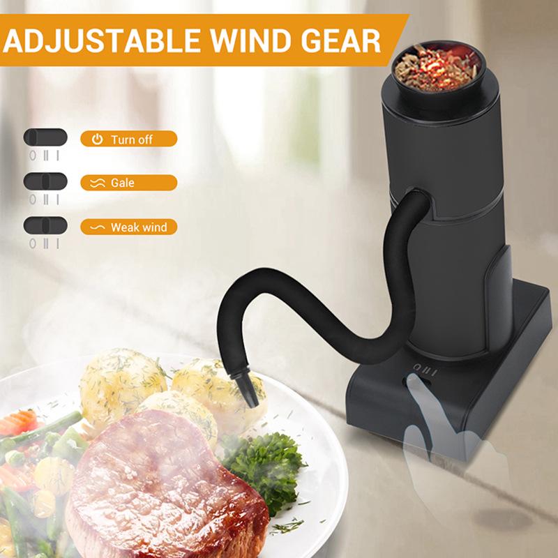 Variable Speed Kitchen Smoker Gun for Cocktails, Steaks, and Molecular Gastronomy